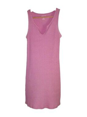 American Eagle Medium Pink Ribbed Mini Dress